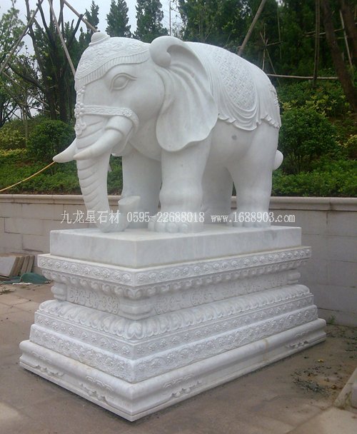 湖南漢白玉石材大象